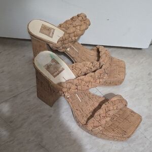 Dolce Vita Tan Braided Cork Heels